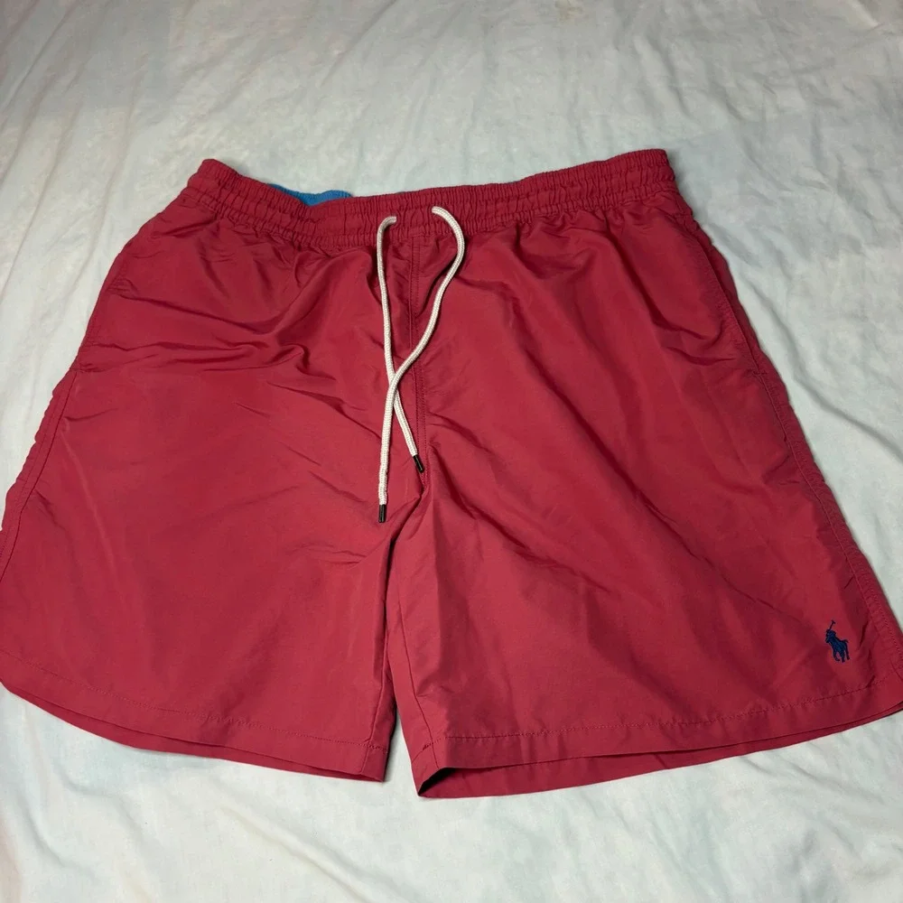 Polo Ralph Lauren Swim Trunks Salmon XXL Mesh Lined Drawstring Board Shorts